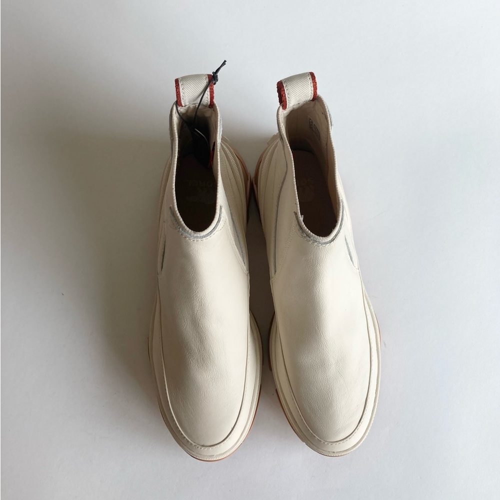 New Sorel Natural Seasalt Waterproof Leather Lug Outsole Chelsea Boots size 7.5 - Picture 6 of 14